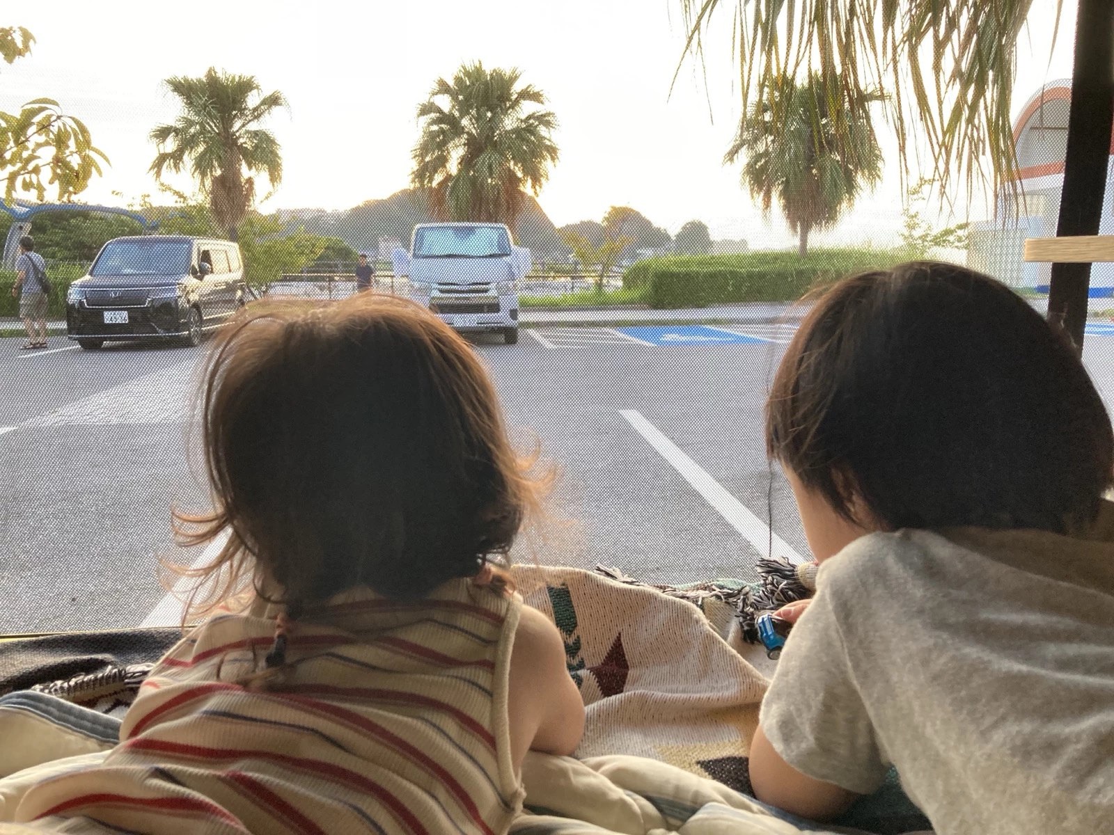 朝の興津港海浜公園