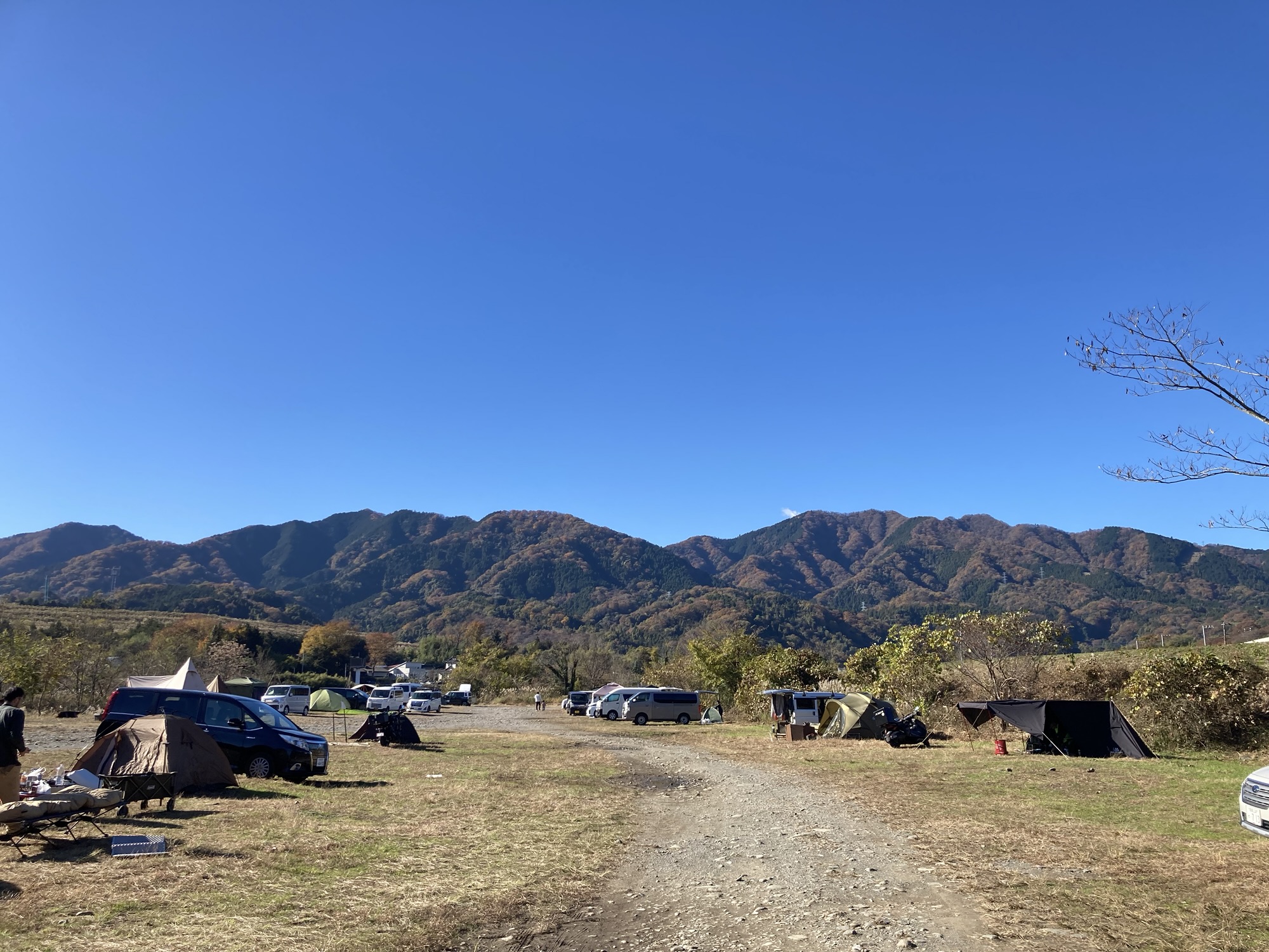 角田青少年広場でのキャンプの様子